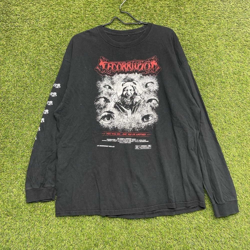 Recorruptor Band Shirt Mens XL Grunge Local Death Metal Lansing Michigan y2k 90s